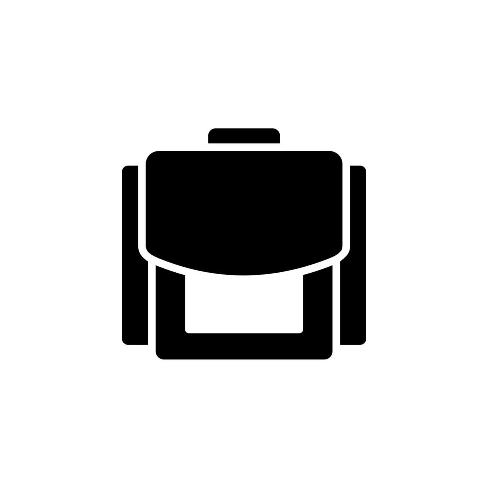 mochila, escuela, mochila, mochila icono sólido vector ilustración logotipo plantilla. adecuado para muchos propósitos.