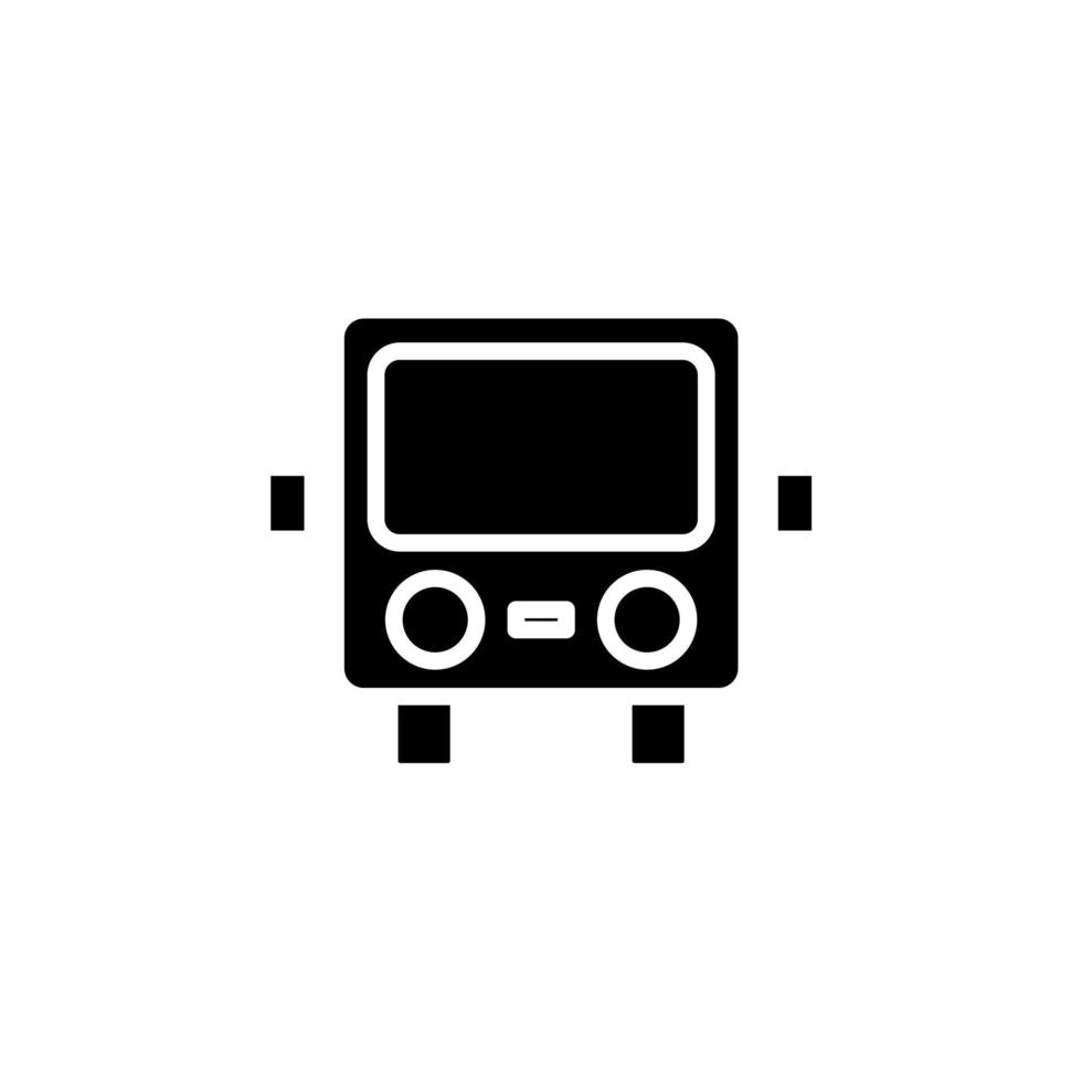 Bus, Autobus, Public, Transportation Solid Icon Vector Illustration Logo Template. Suitable For Many Purposes.