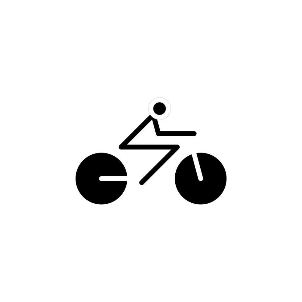 bicicleta, bicicleta icono sólido vector ilustración logotipo plantilla. adecuado para muchos propósitos.