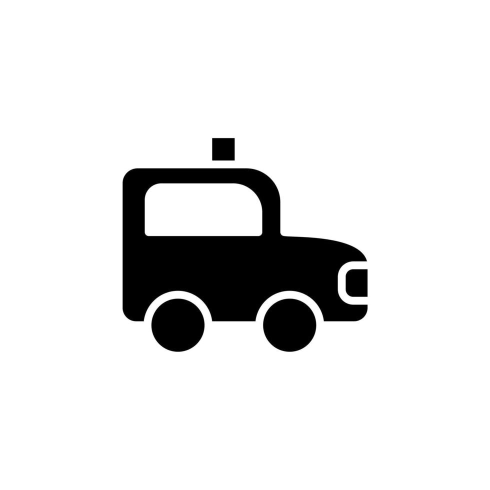 Cab, Taxi, Travel, Transportation Solid Icon Vector Illustration Logo Template. Suitable For Many Purposes.