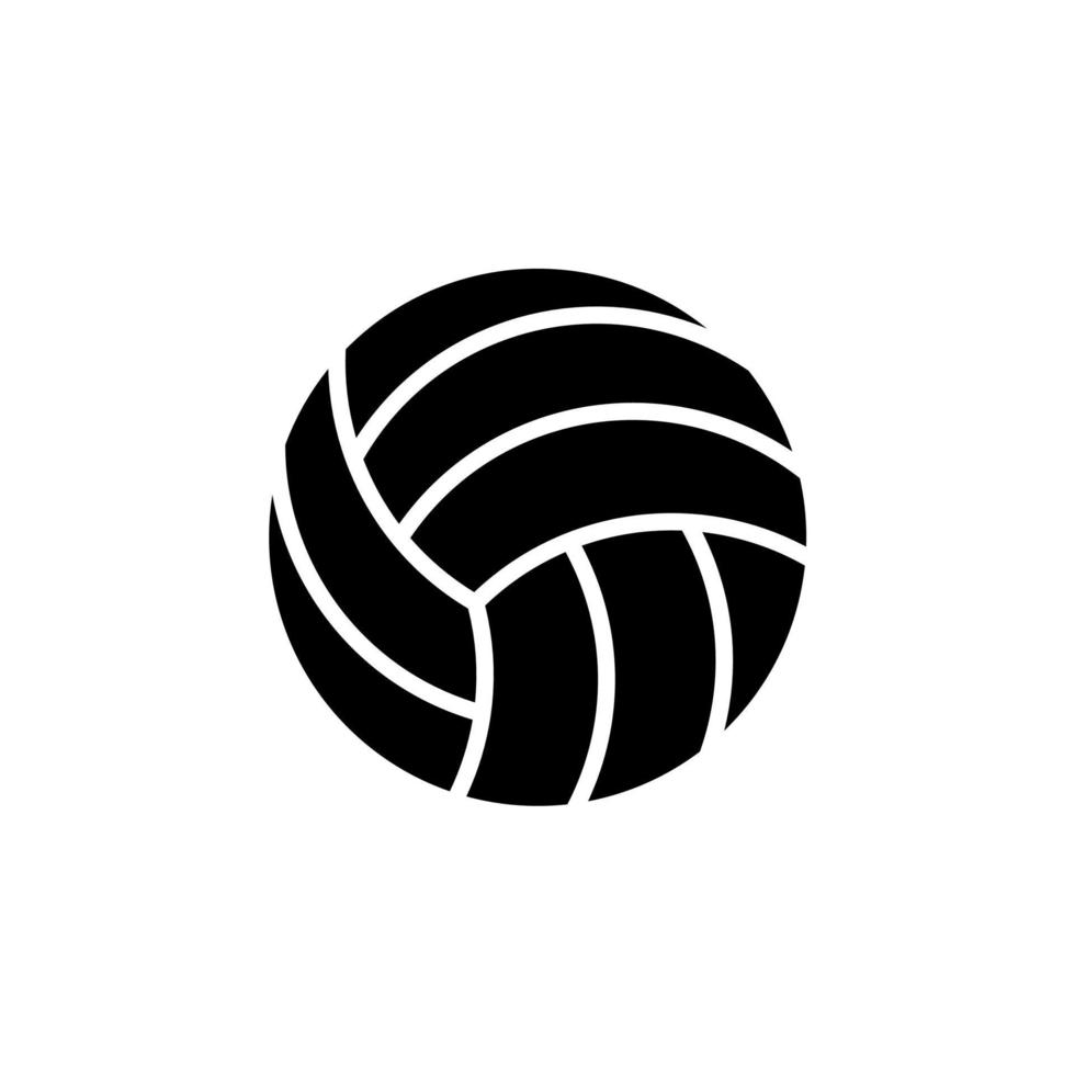 voleibol, deporte, pelota, juego icono sólido vector ilustración logotipo plantilla. adecuado para muchos propósitos.