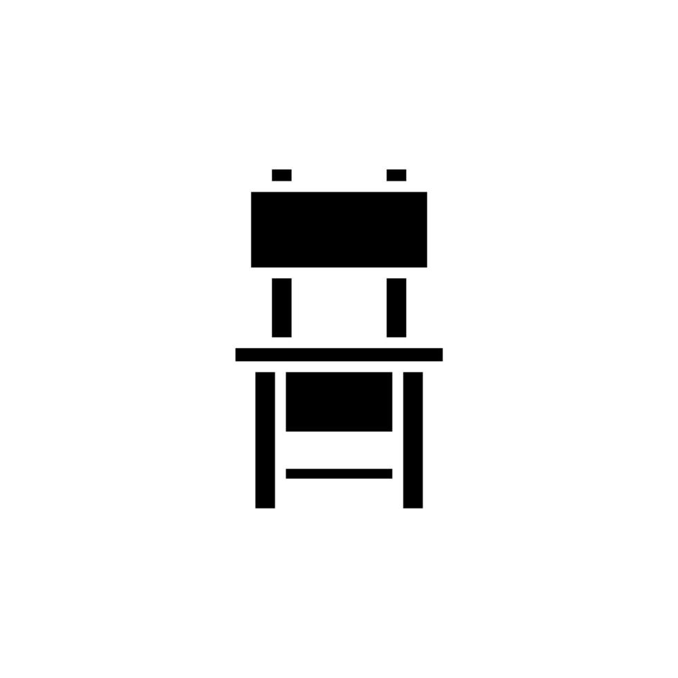 Chair, Seat Solid Icon Vector Illustration Logo Template. Suitable For Many Purposes.