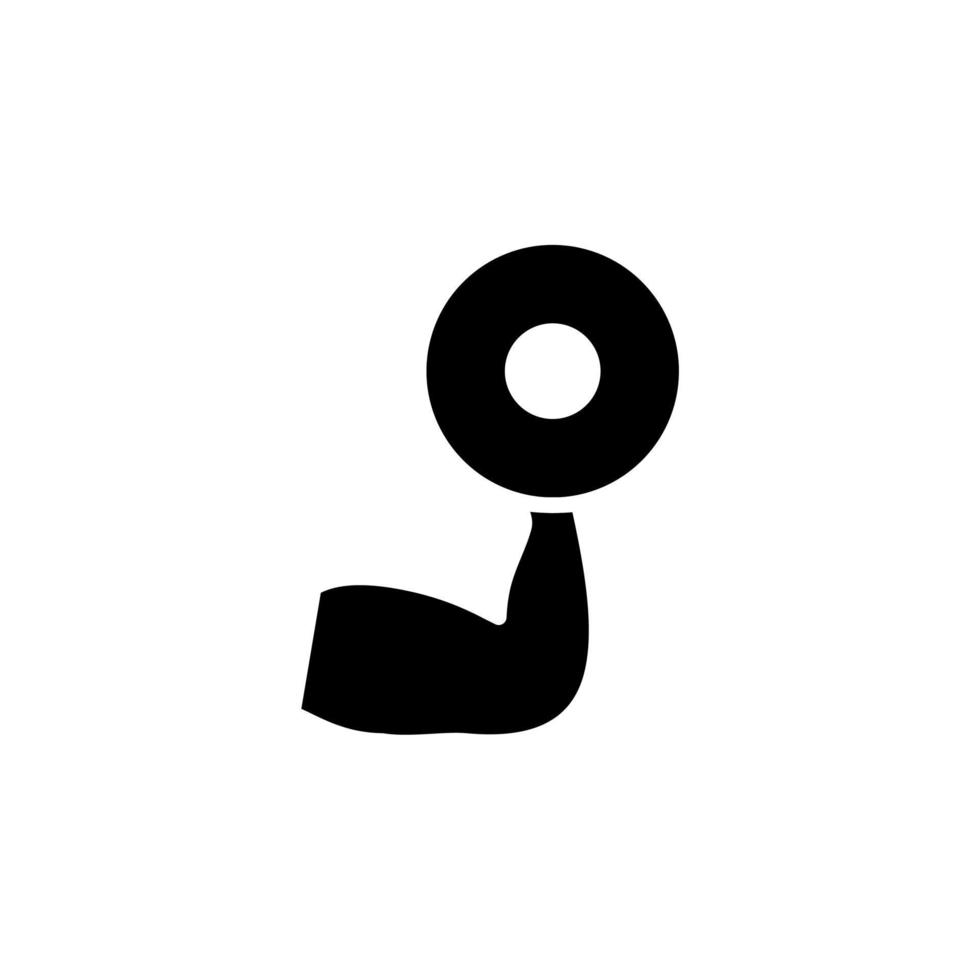 gimnasio, fitness, plantilla de logotipo de ilustración de vector de icono sólido de peso. adecuado para muchos propósitos.