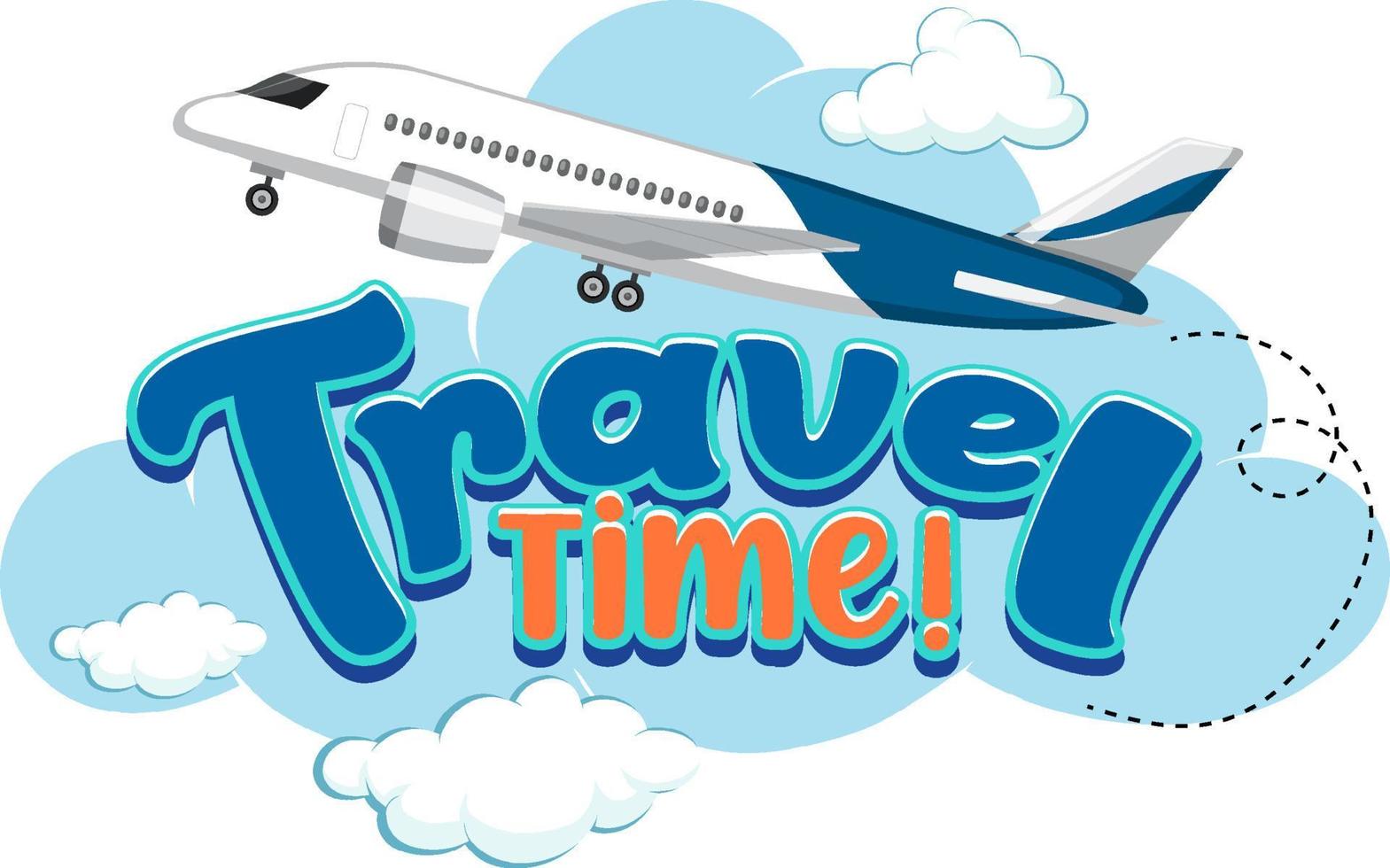 Travel Time typography design vector