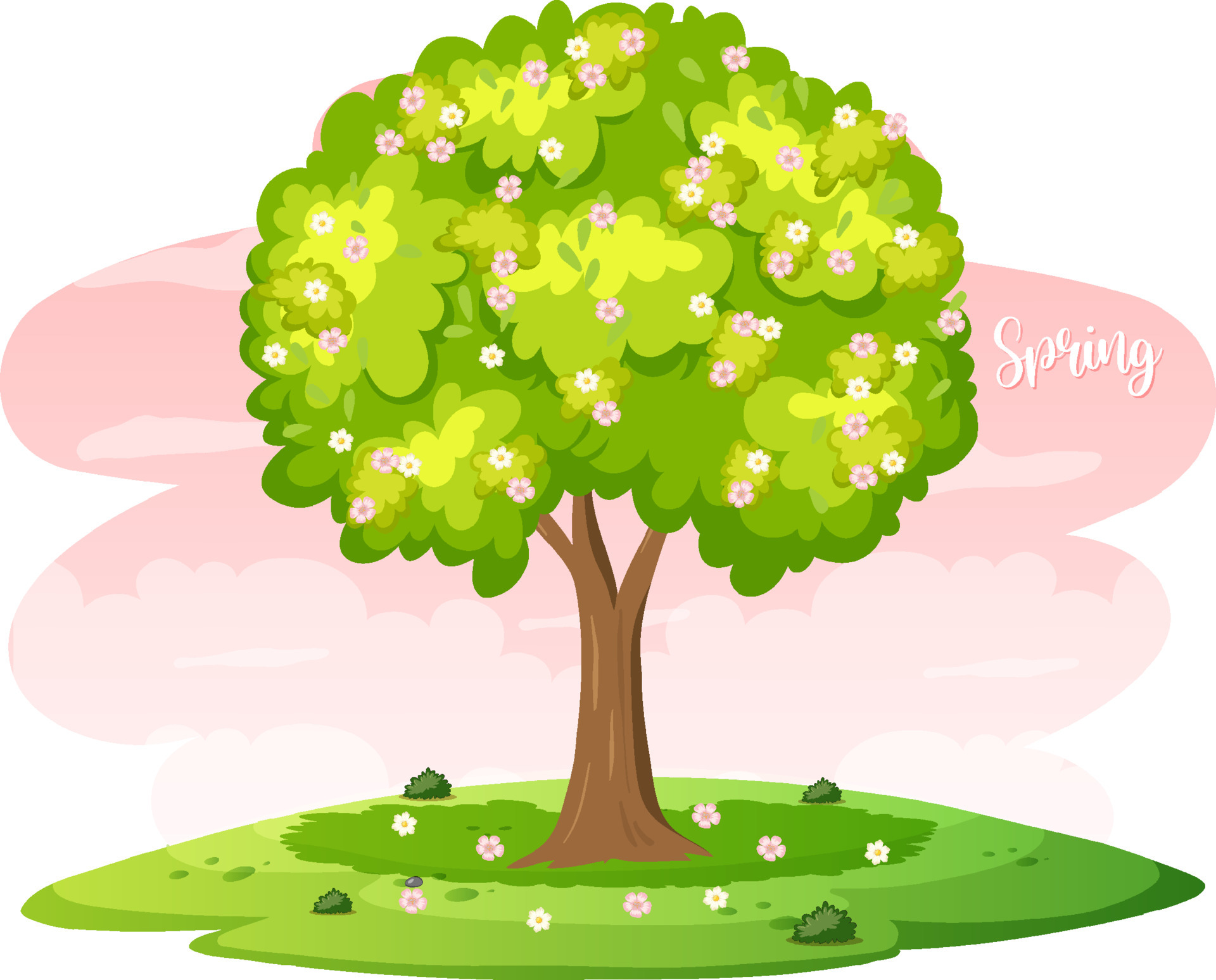 Spring Tree Drawing