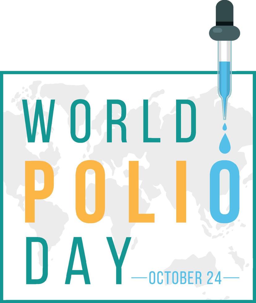 World Polio Day poster design with oral poliovirus vaccine vector