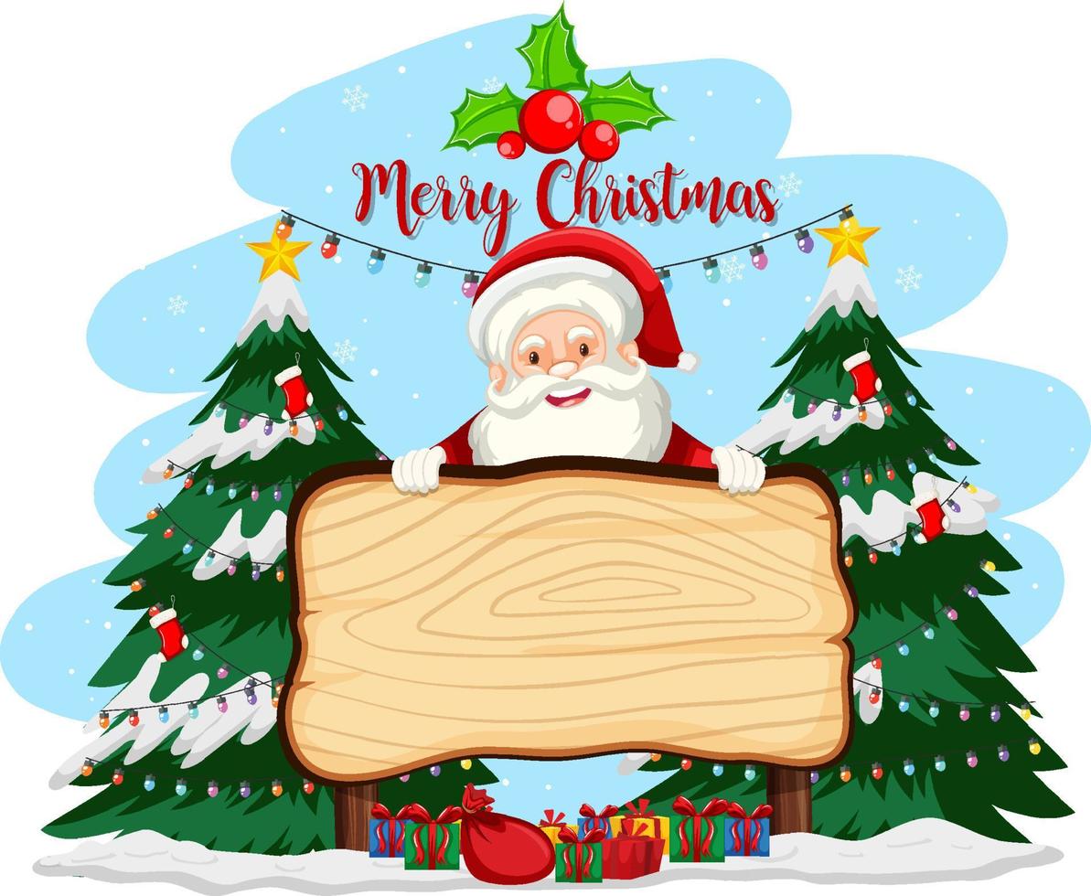 Empty banner in Christmas theme with Santa Claus 5569727 Vector ...