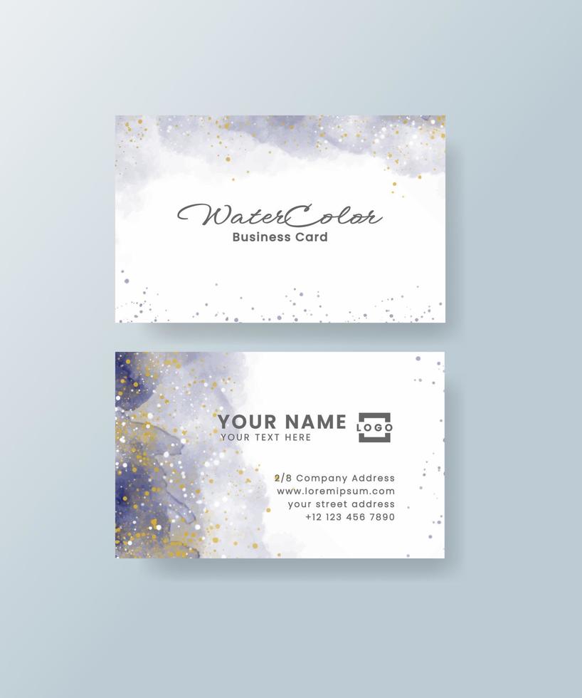 Watercolor business card vector