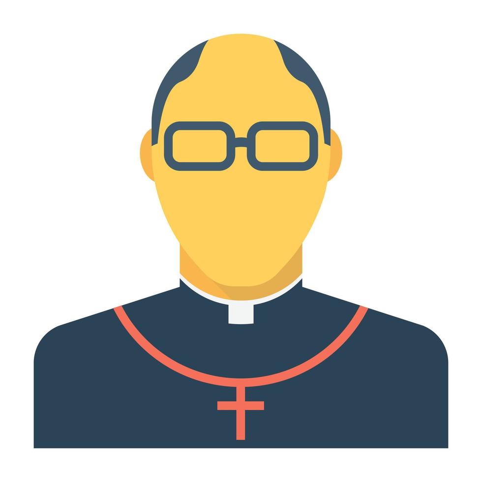 Trendy Priest Concepts vector