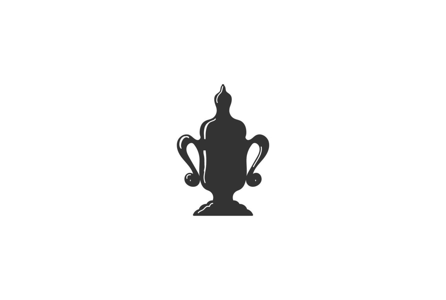 retro vintage campeón taza taza cáliz mazer vaso logo diseño vector