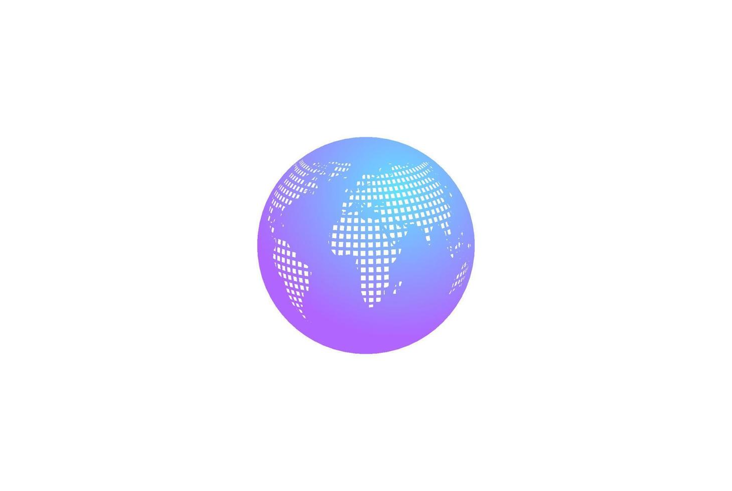 Modern World Globe Earth Map for Nation Unity Logo Design Vector