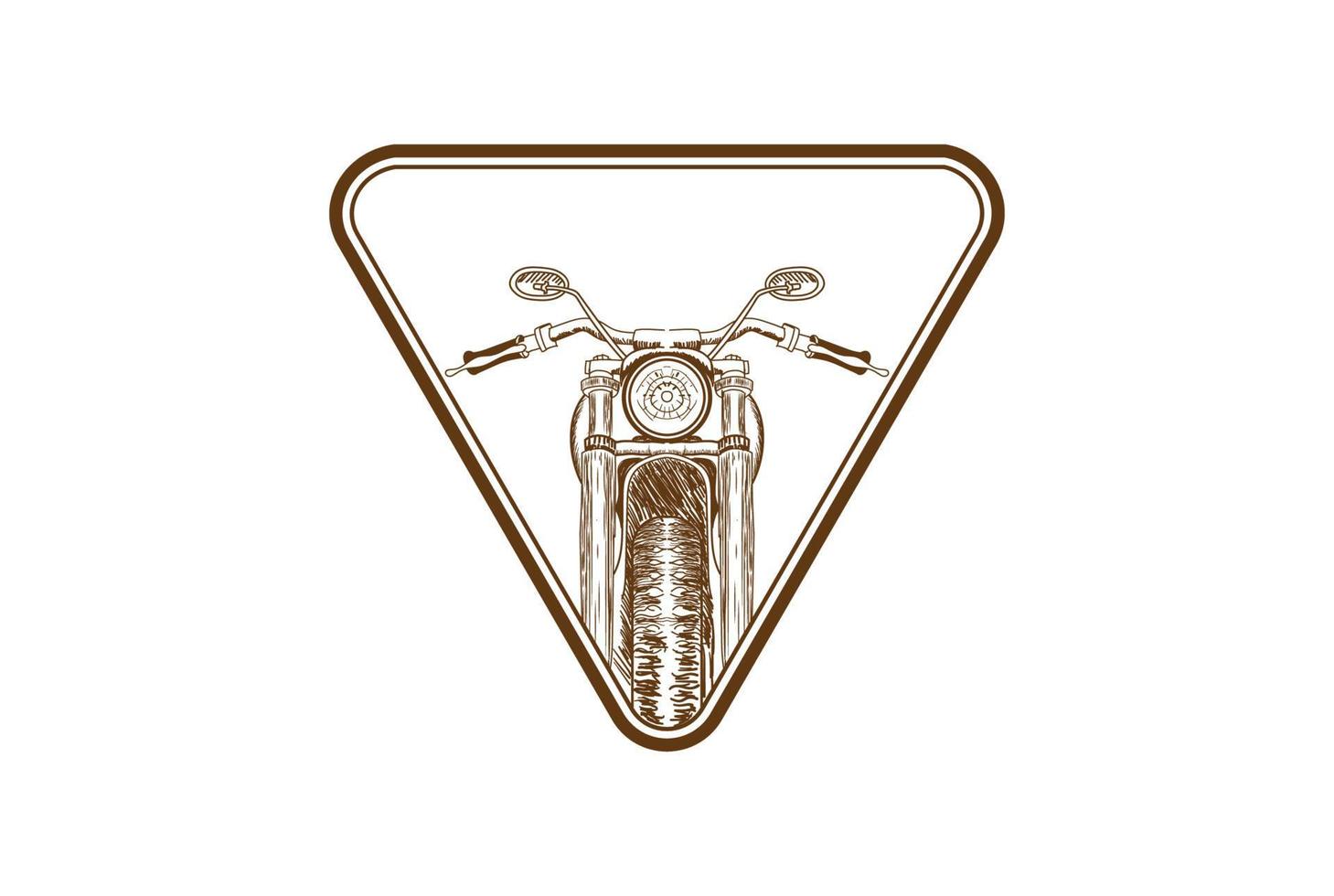 Retro Vintage Harley Davidson Motorcycle for Biker Club Logo Design Vector