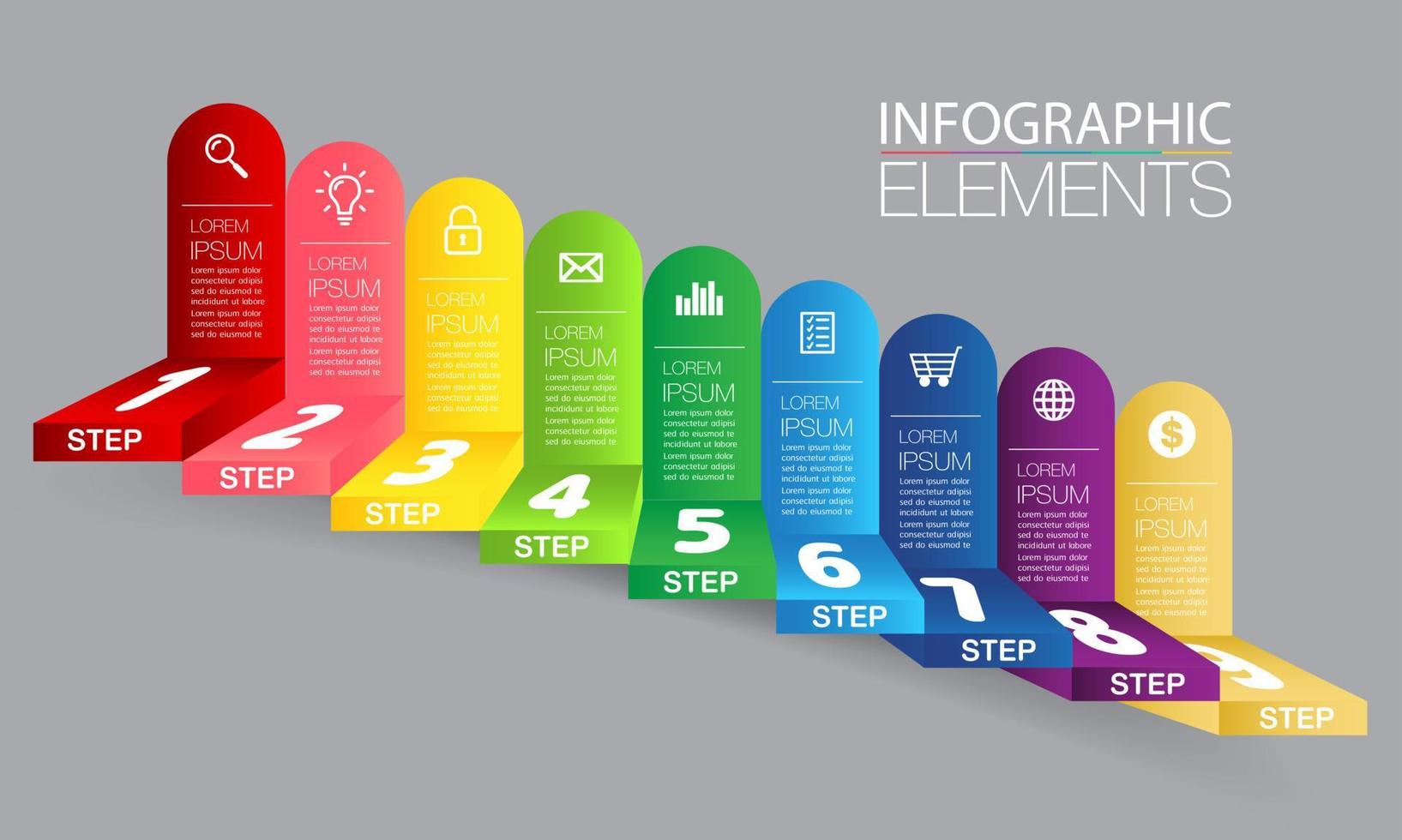 intensificar el concepto de éxito empresarial. vector de infografia