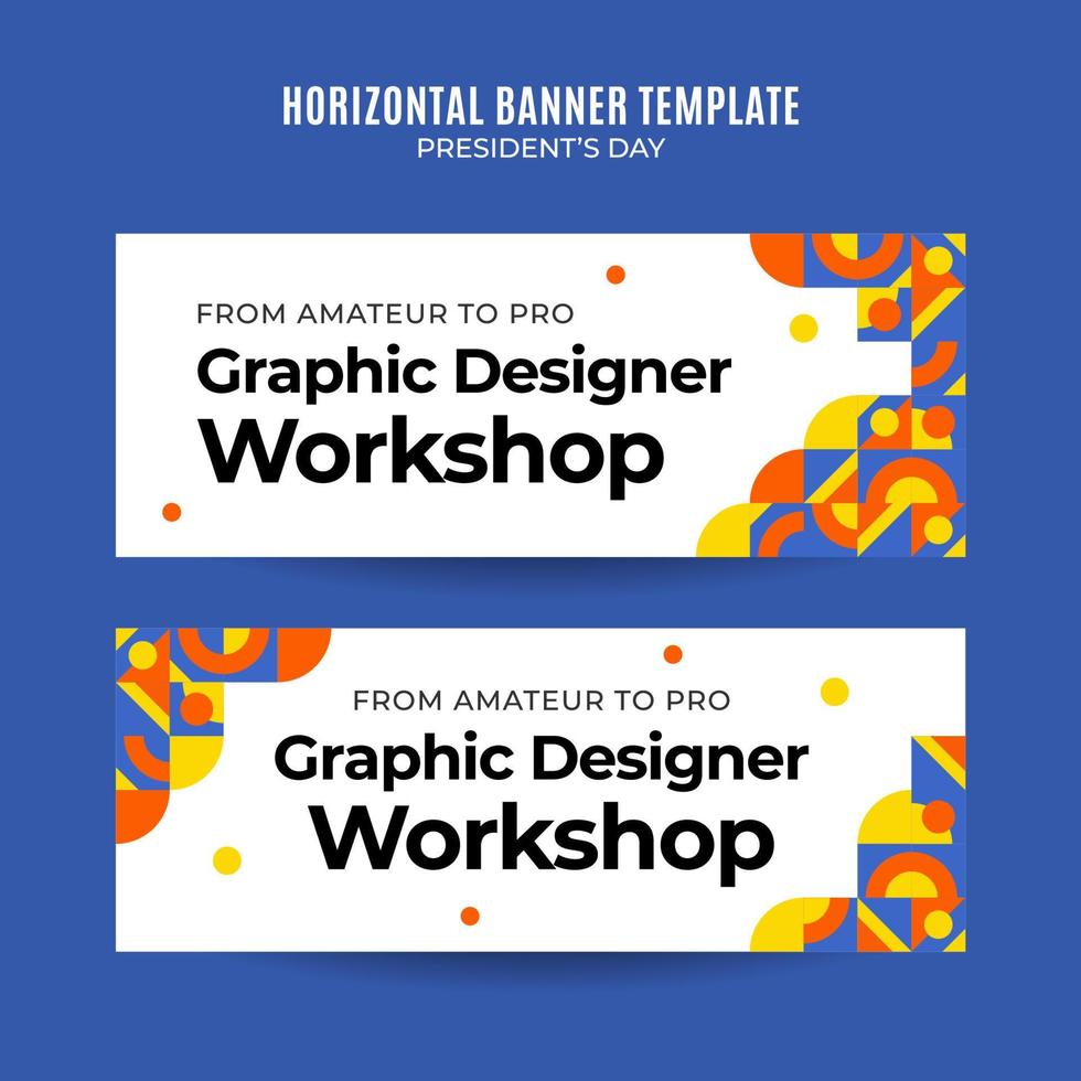Horizontal vacancy web banner template retro gradients colorful abstract blurry vector