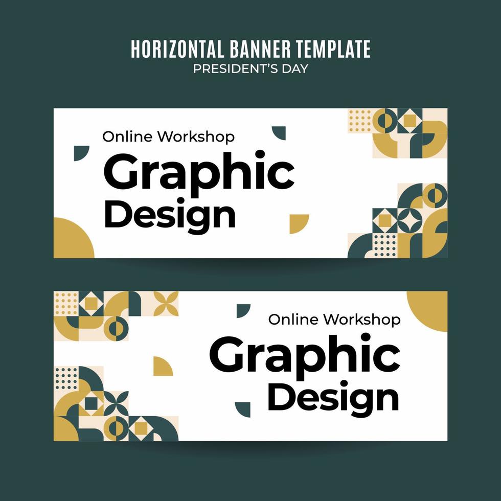 plantilla de banner web de vacante horizontal gradientes retro colorido abstracto borroso vector