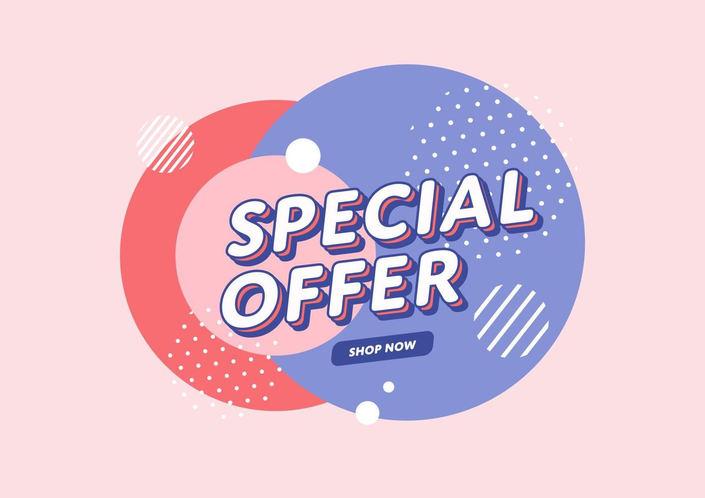 Special offer, Online sale banner design template. vector