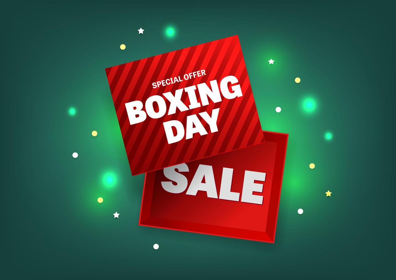 Boxing day sale banner template. vector