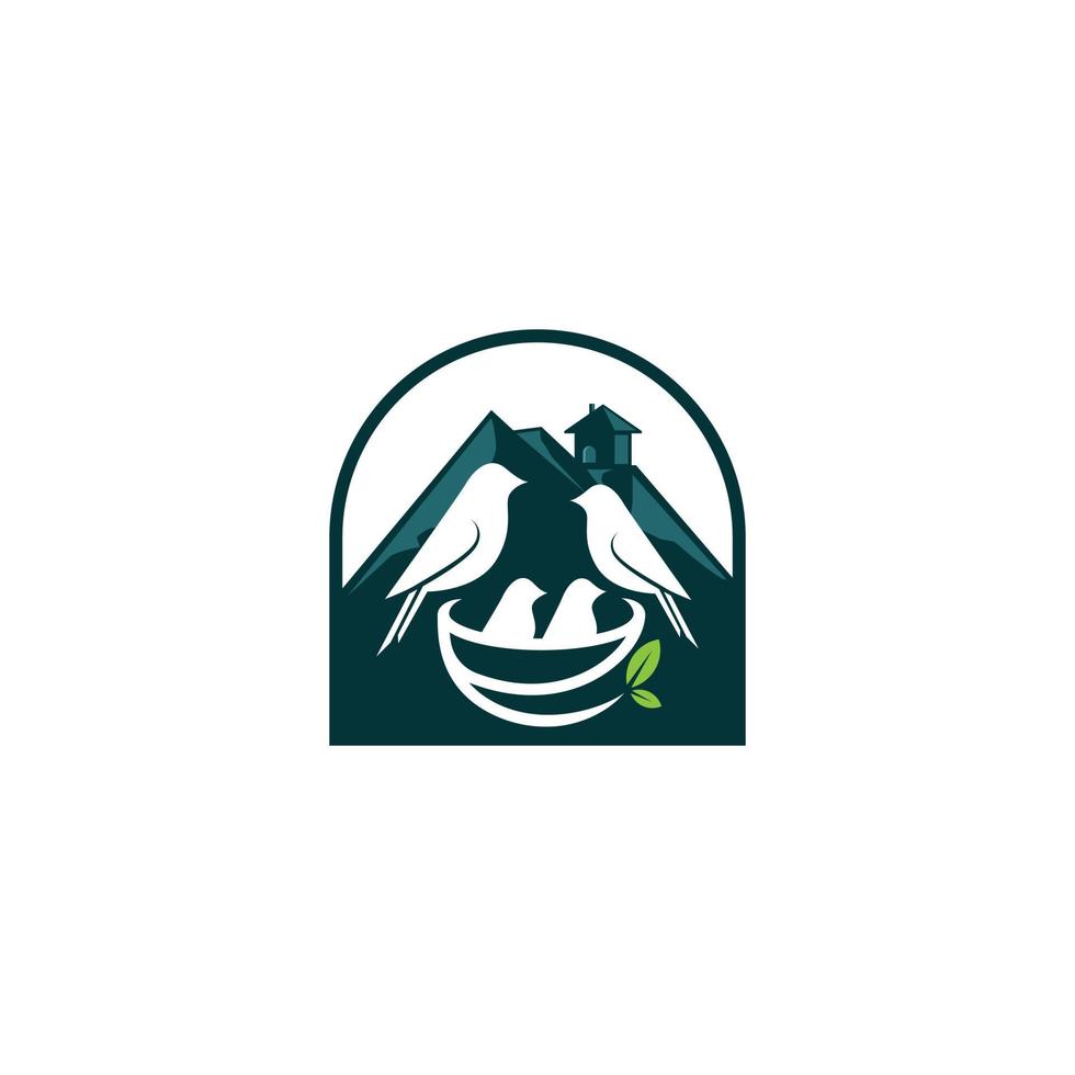 bird family logo vector