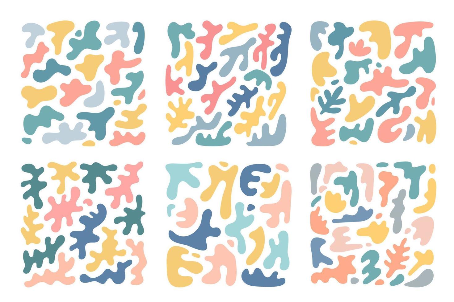 hand drawn greasy drops liquid shapes background vector