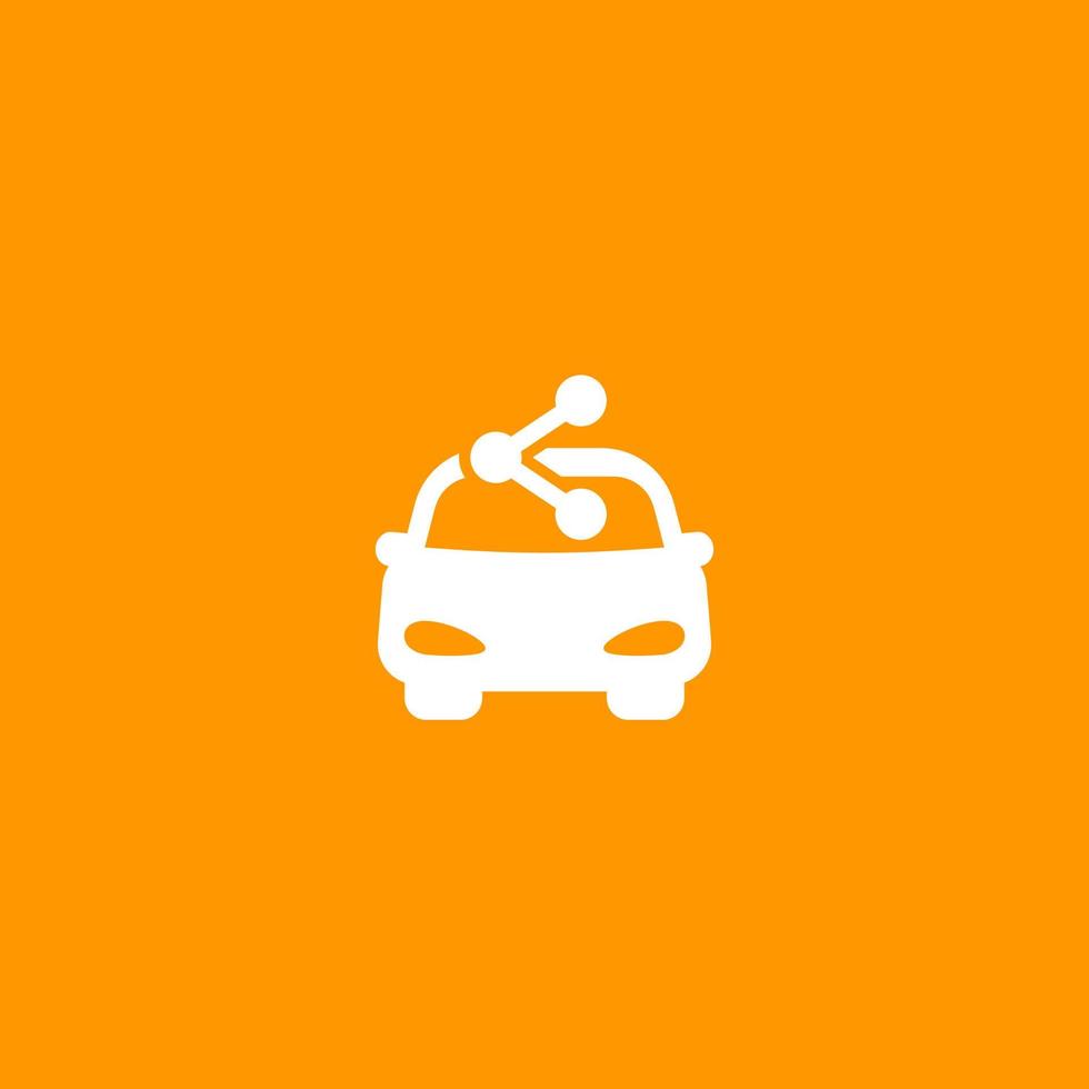 carsharing service icon for web and apps, car and share sign vector