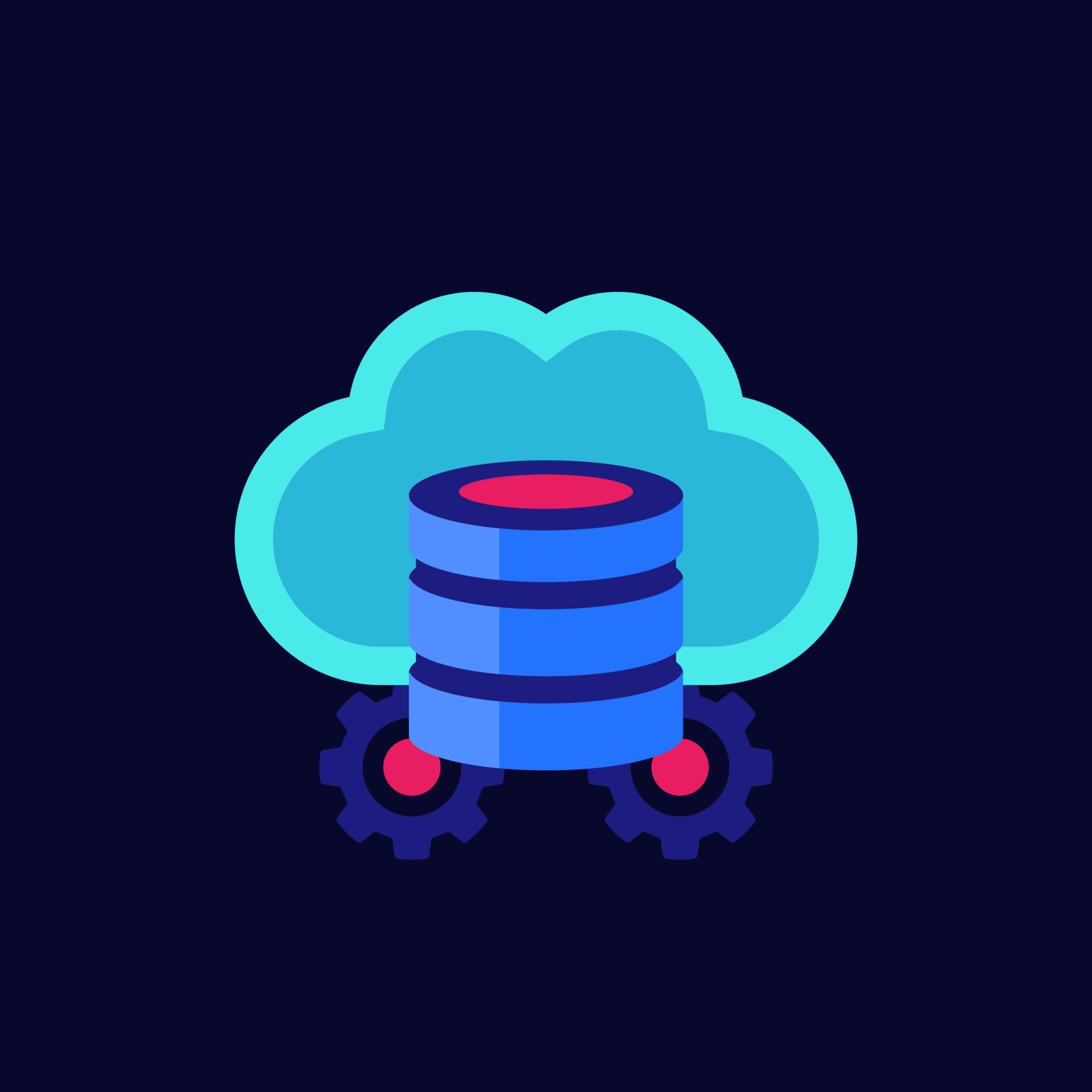data storage icon with cloud, vector 5571699 Vector Art at Vecteezy
