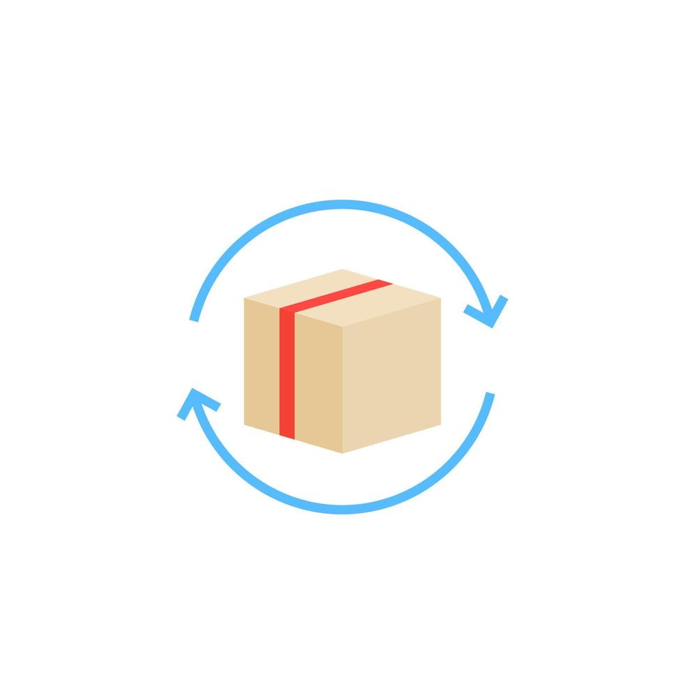 parcel return vector icon