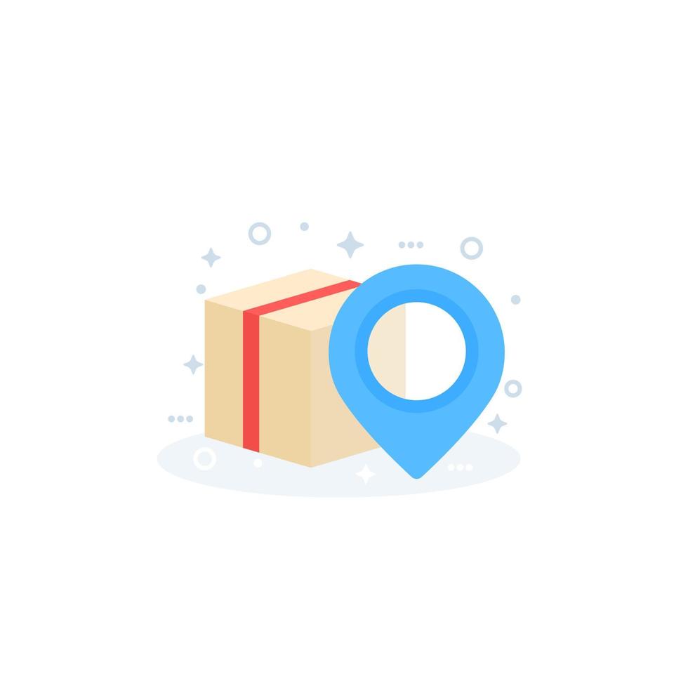 parcel, package delivery icon vector