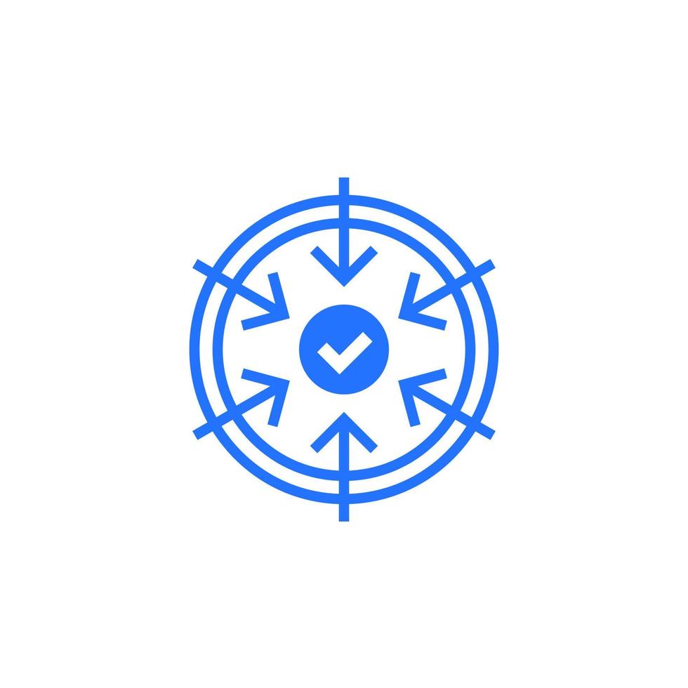 positive impact, influence icon on white vector