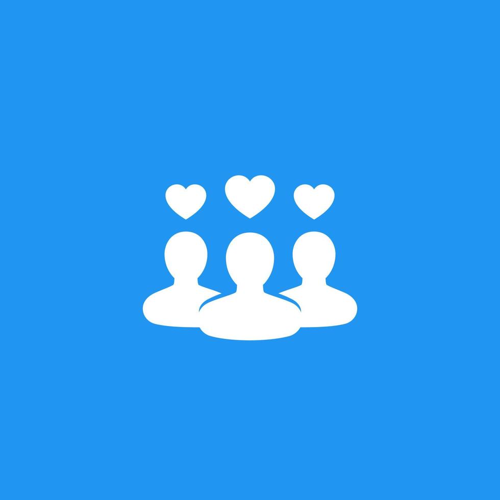Happy customers, client satisfaction icon vector