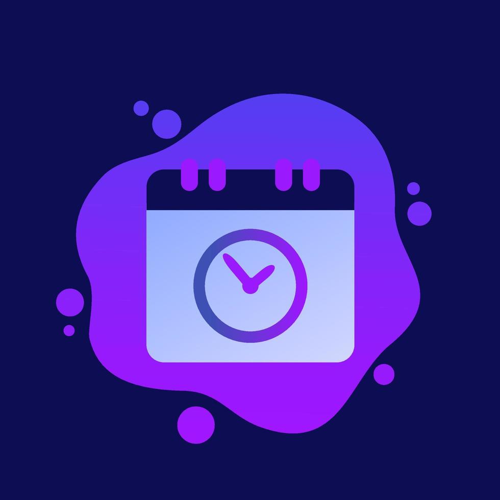 Schedule, planning icon for web vector