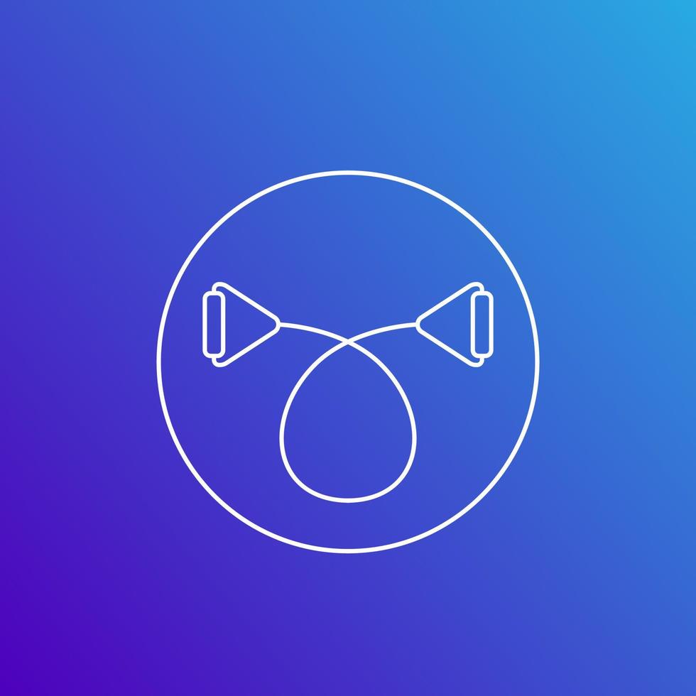 exercise band icon, line vector