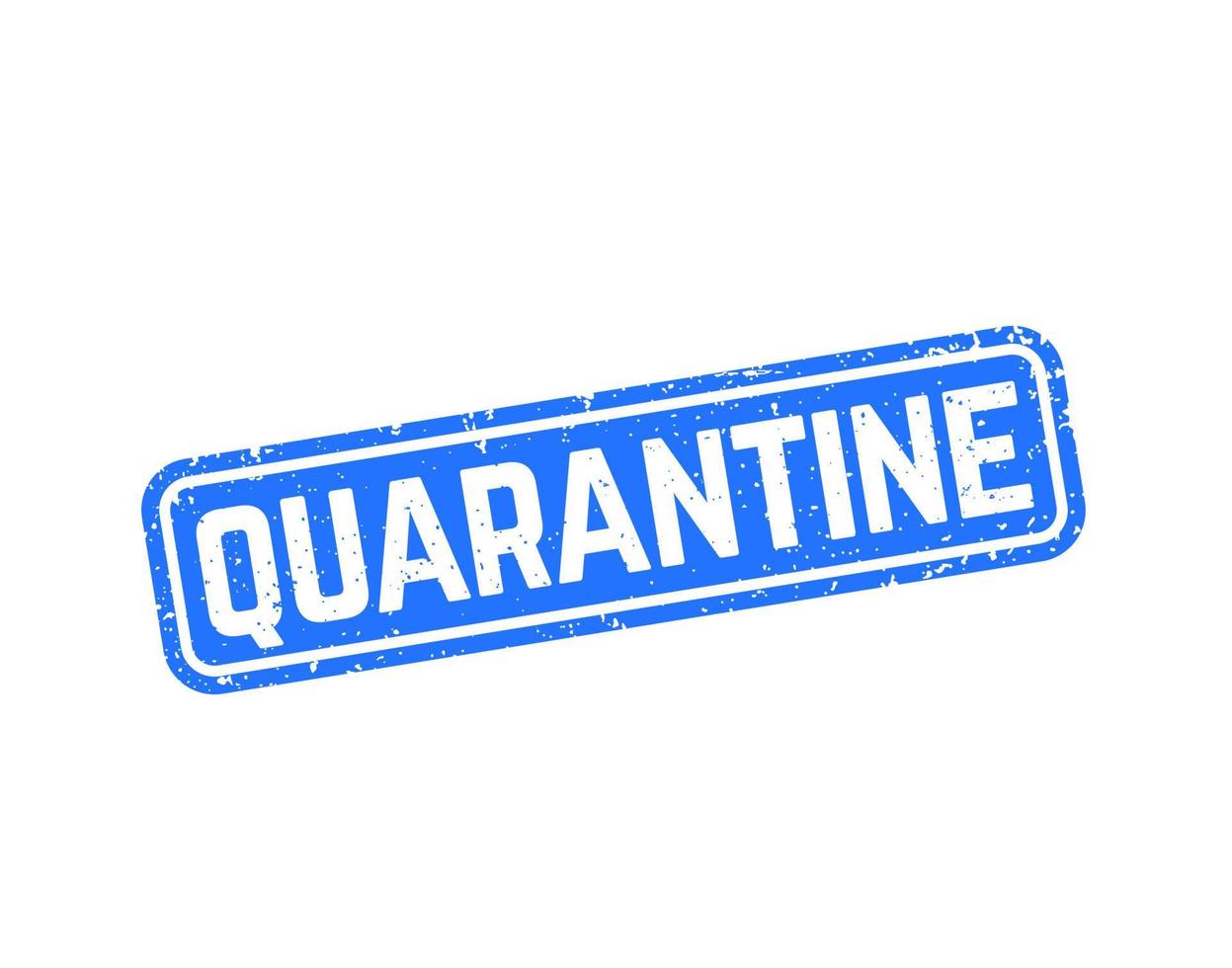 quarantine stamp on white, vector