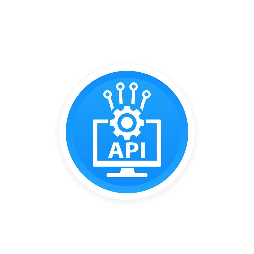 API, application programming interface icon, software integration concept vector