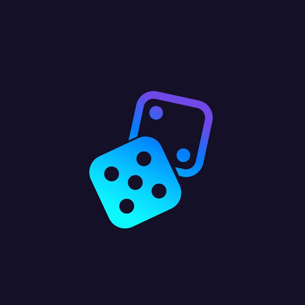 Dice icon, vector