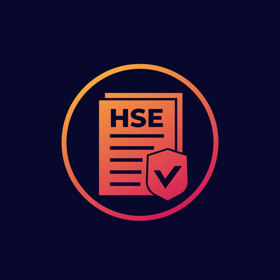 HSE icon, health, safety and environment concept vector