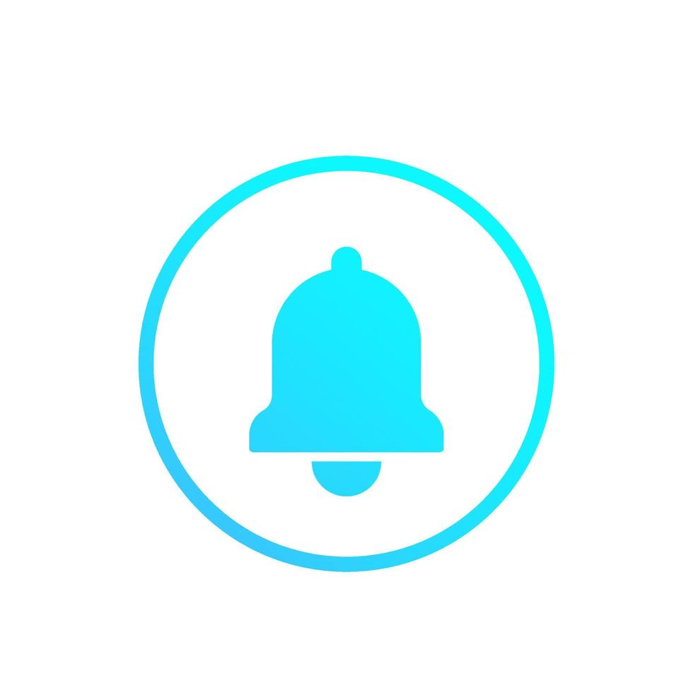 Notification icon in circle vector
