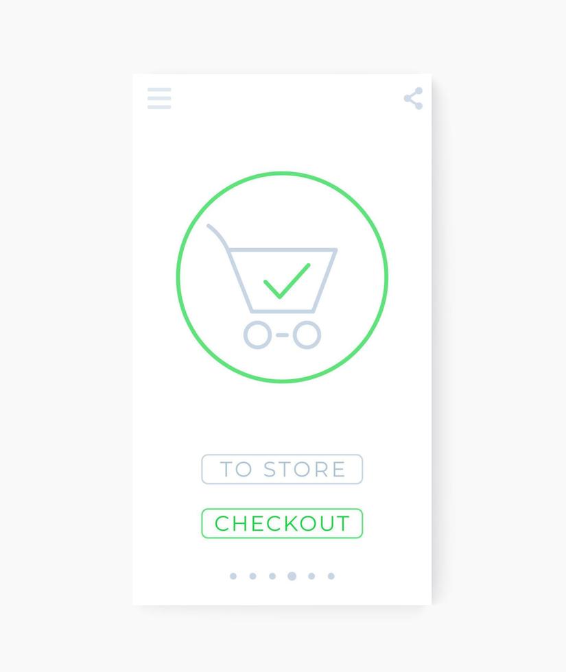 online order and purchase, e-commerce, shopping, mobile app ui vector template