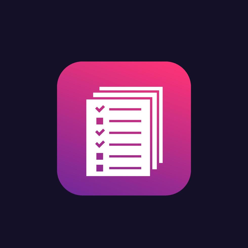 tests, survey vector icon