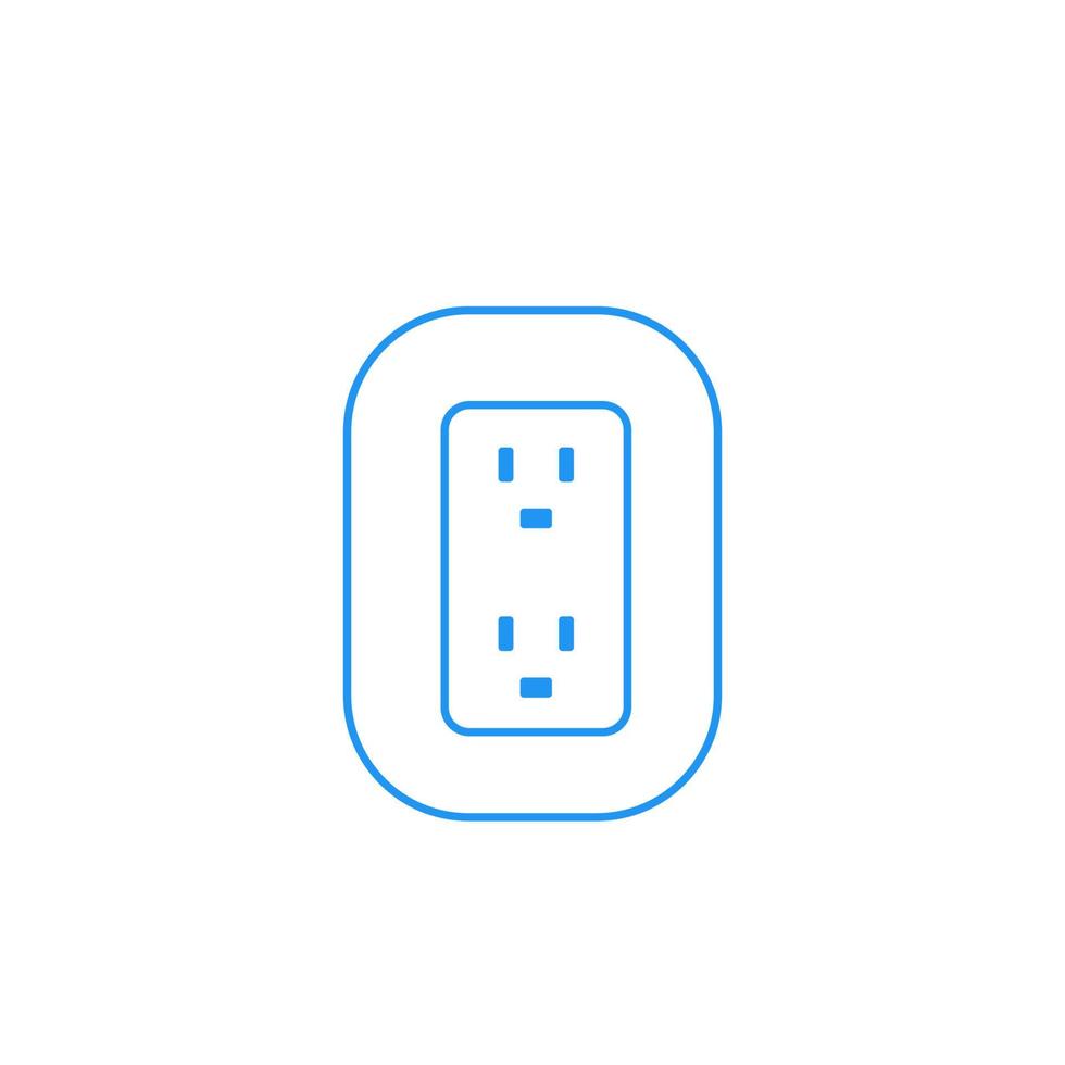 uk, british socket for two plugs, vector