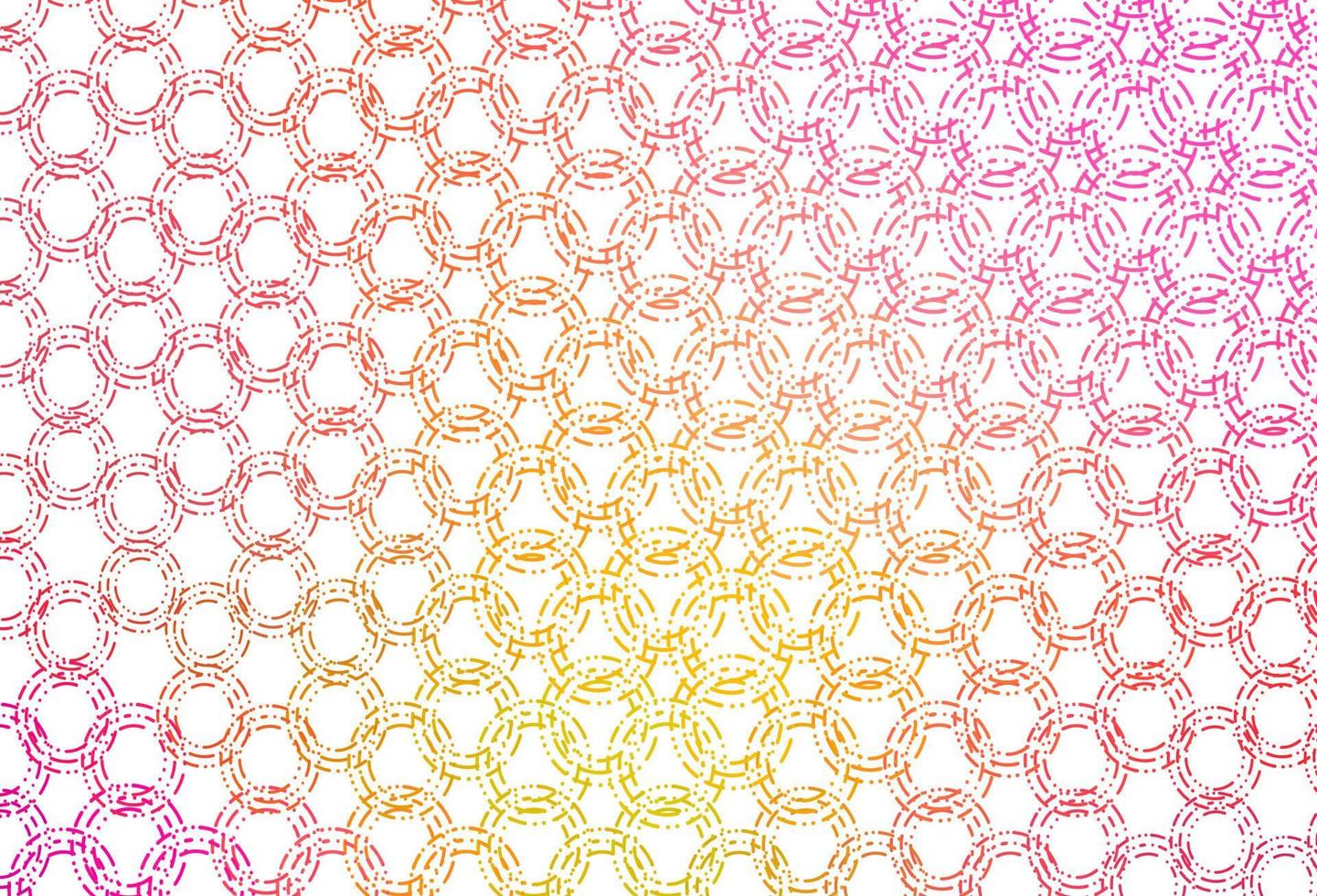 diseño vectorial de color rosa claro, amarillo con formas circulares. vector