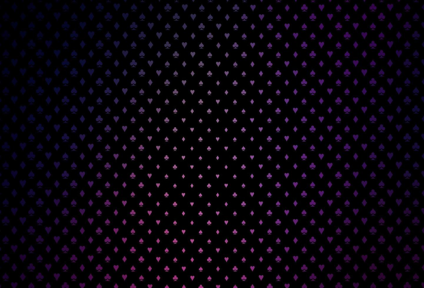 Dark purple, pink vector cover with symbols of gamble.