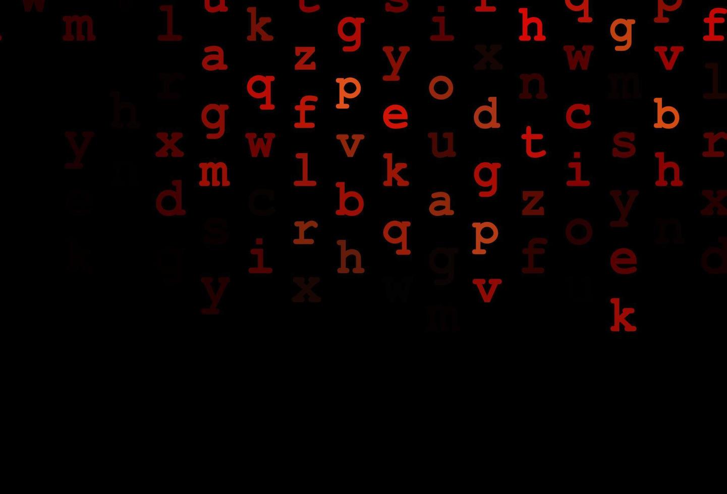 textura de vector rojo oscuro con caracteres abc.