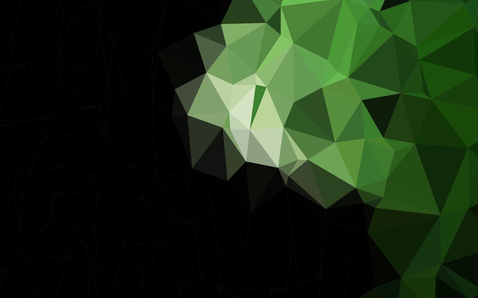 Dark Green vector polygonal pattern.