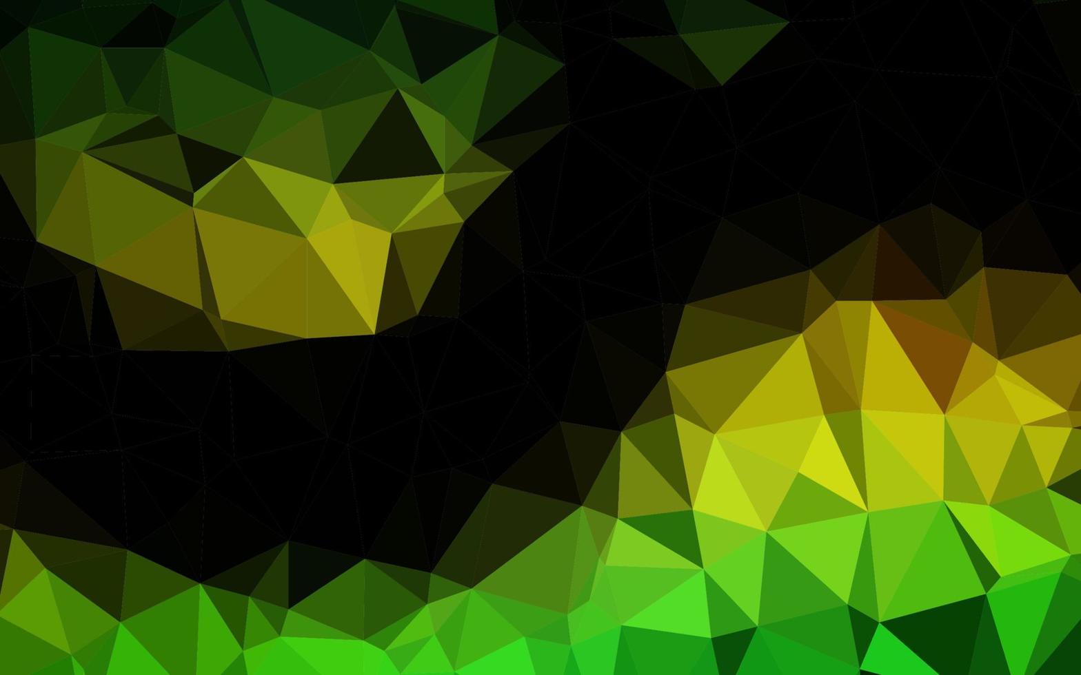 Dark Green, Yellow vector polygon abstract layout.