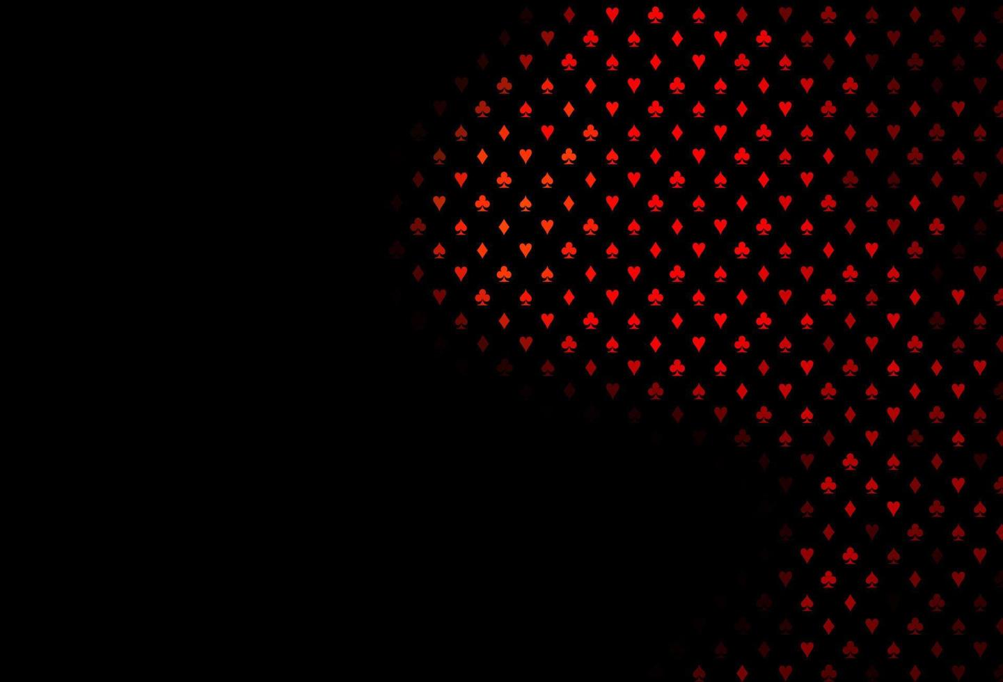Dark red vector cover with symbols of gamble.