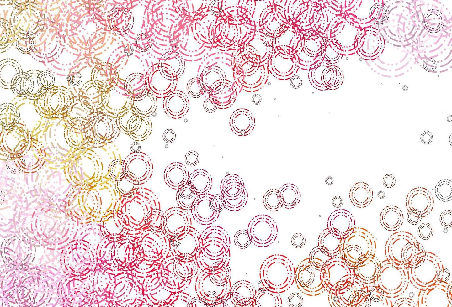Light Red, Yellow vector template with circles.