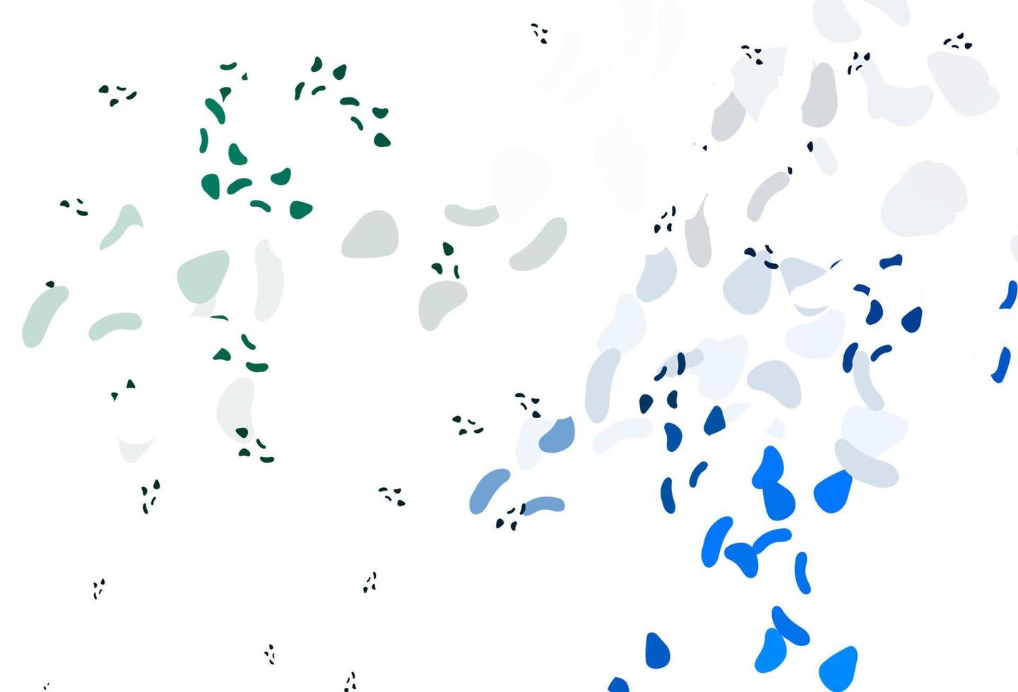 Light blue, green vector pattern with chaotic shapes.