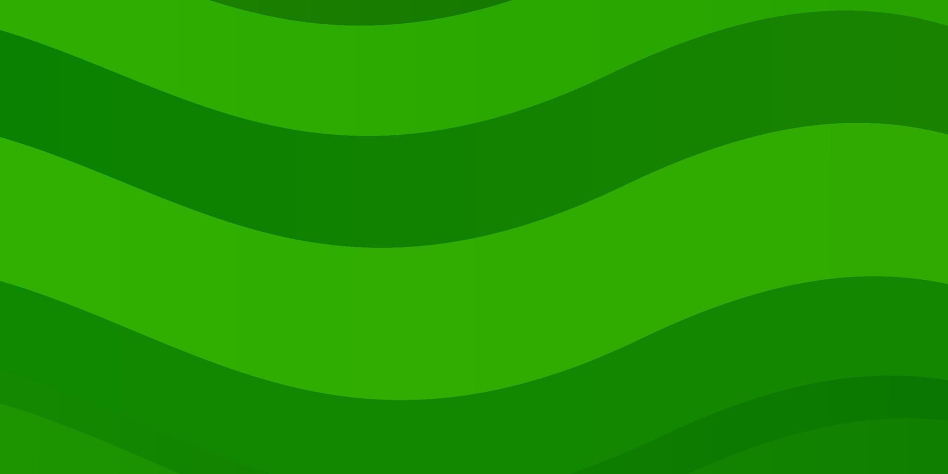 Light Green vector background with bent lines.