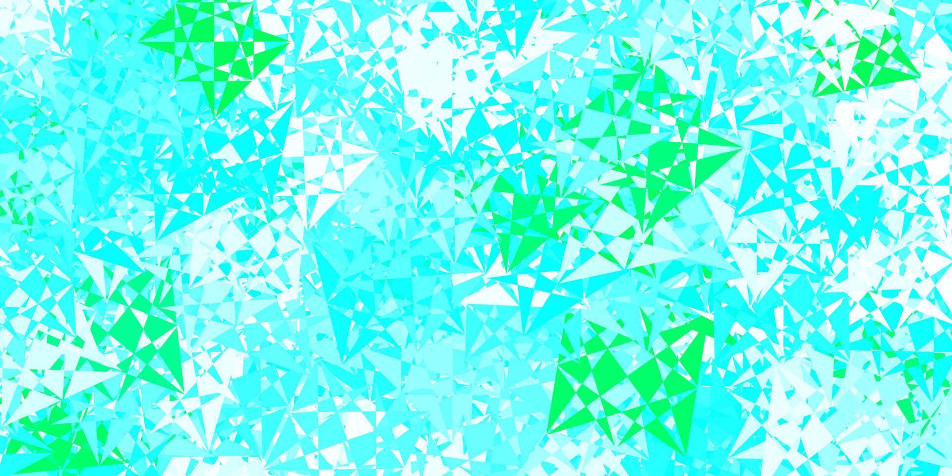 Light blue, green vector texture with random triangles.