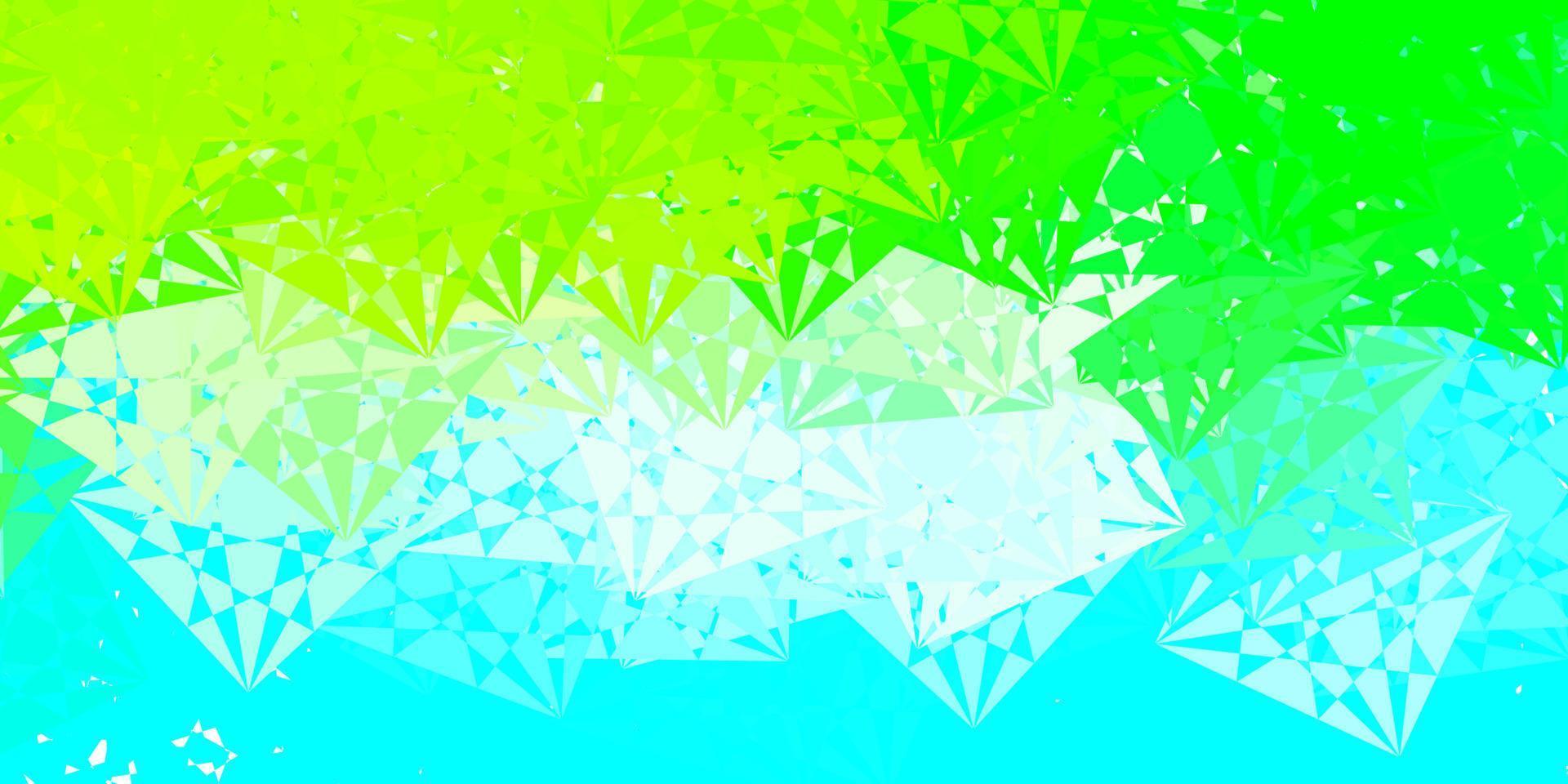 Light Blue, Green vector background with polygonal forms.